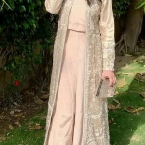 The Midnight Glamour: Embroidered Black Anarkali Set